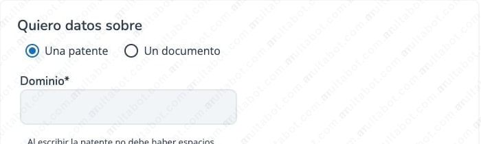 Formulario oficial de multas en CABA con la opción Una patente seleccionada